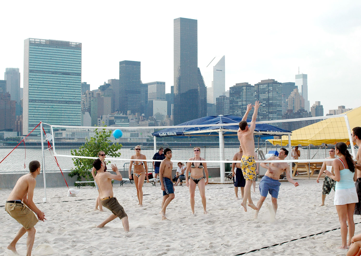 Volleyball at Water Taxi Beach - Long Island City 2006