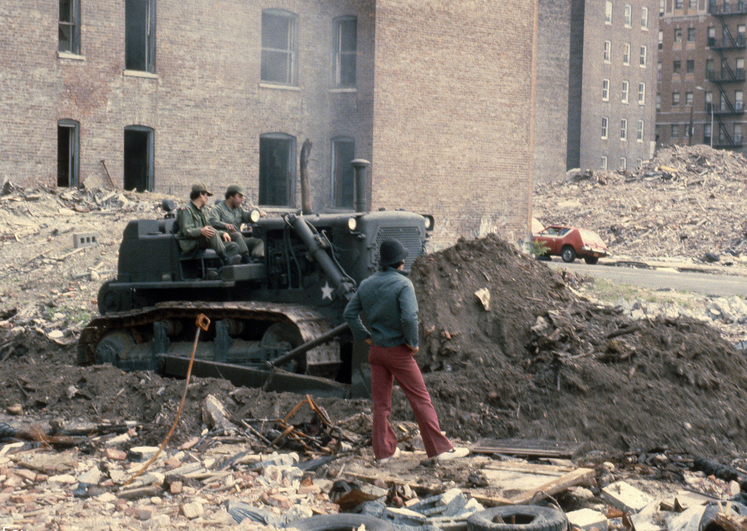US Army Corps of Engineers Clearing Vacant Lots 1980