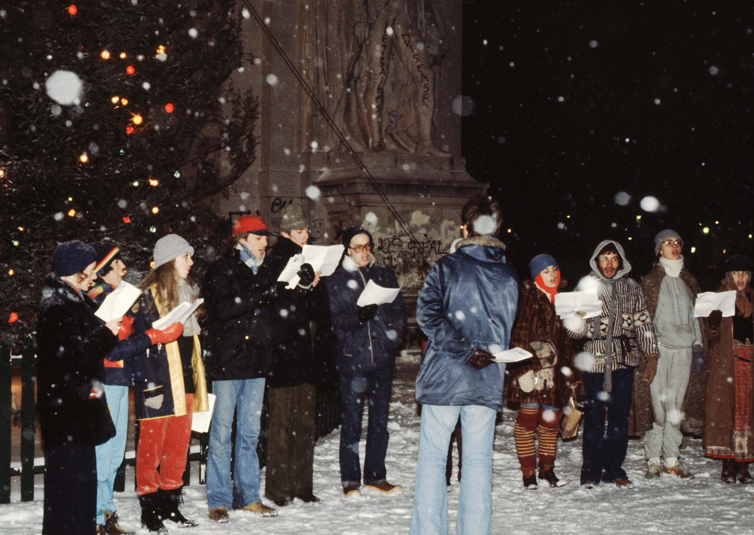 Christmas At Washington Square Arch 1980